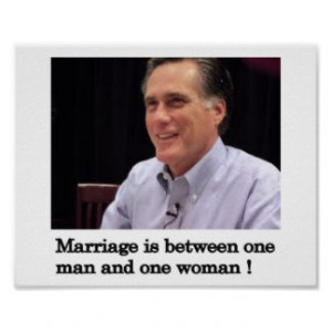 Mitt Romney Quote about Marriage Print