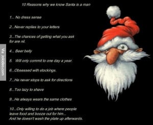 10 reasons why we know Santa is a man