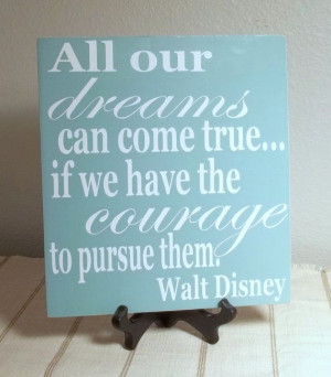 Sea Mist and White Walt Disney Quote Painted by blockpaperscissors, $ ...