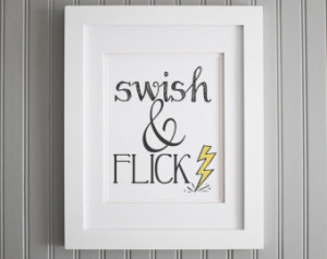 Harry Potter Quote, Swish and Flick , Harry Potter Magic Print, Harry ...
