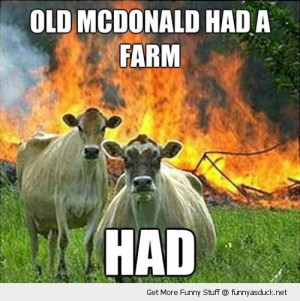 evil cows old mcdonald animal funny pics pictures pic picture image ...