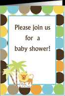 King of the Jungle Baby Shower Invitation card - Product #453573