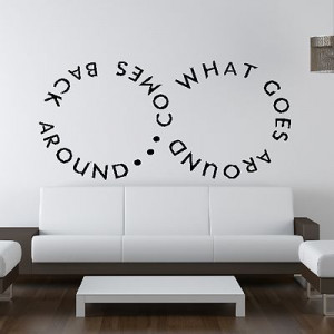 Infinity Karma Lies Quote Cheating 8 JT Wall Sticker Art Decoration ...