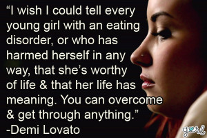 Mar 7, 2012 Demi Lovato opened up about her eating disorder and ...