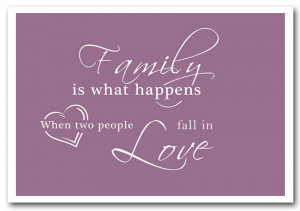 Show details for Family Quote Family Is What Happens Dusty Pink