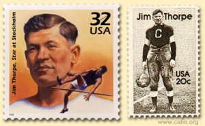 Jim Thorpe USA postage stamp: