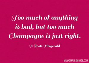 too much champagne quote by f scott fitzgerald