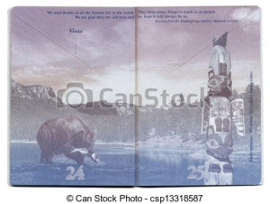 USA Passport Blank Page csp13318587