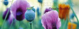 Hello March Facebook Profile Cover Photo