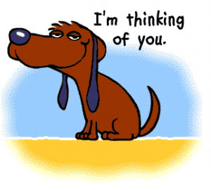 am Thinking of you – Dog Quote