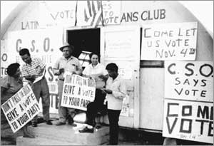 Voter registration at the Community Service Organization (C.S.O ...