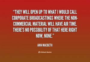 Ann Macbeth Quotes