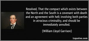 the North and the South is a covenant with death and an agreement ...