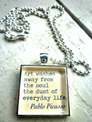 Quote Pablo Picasso. Art washes Etsy.