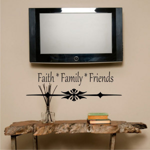Wall Decal Faith Family Friends Quote Inspirational Vinyl Wall Art