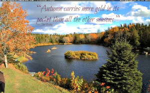 Autumn carries more gold in its pocket than all the other seasons ...
