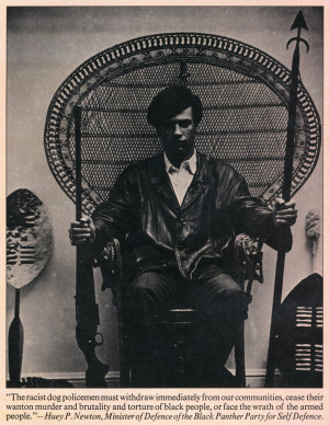 Black Panther Party co-founder and Minister of Defense Huey P. Newton ...