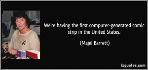 We're having the first computer-generated comic strip in the United ...