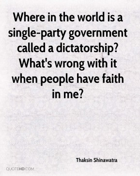 Where in the world is a single-party government called a dictatorship ...