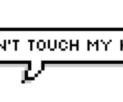 Don't touch my hair - Speech bubble