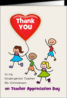 Kindergarten Teacher Appreciation Day Thank You Kids Custom card ...