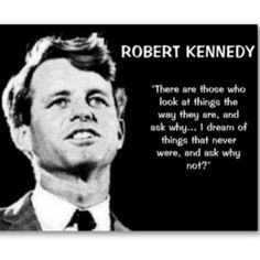 ... dream of things that never were and ask why not?Robert F. Kennedy