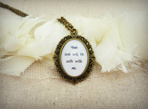 Bon iver re: stacks inspired lyrical quote pendant necklace (brass, 18 ...