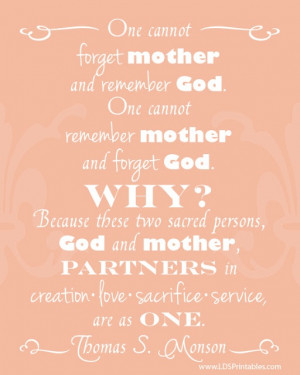 Free mother’s day printables. great lds quotes