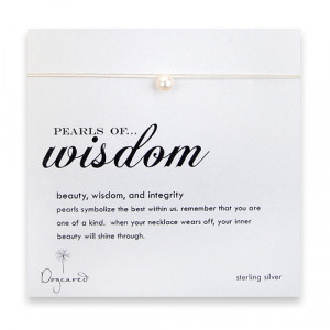 pearls of wisdom necklace on thread