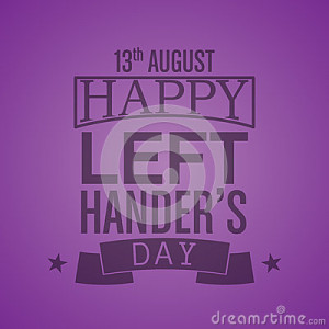 Happy Left-handers Day Background vector eps10.