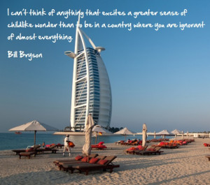 Inspirational Travel quotes Dubai beach scene