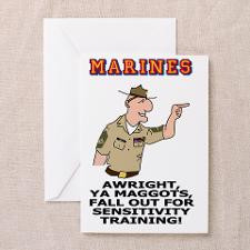USMC-Humor-Sensitivity-Training.gif Greeting Card for