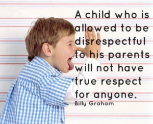 Disrespectful child...