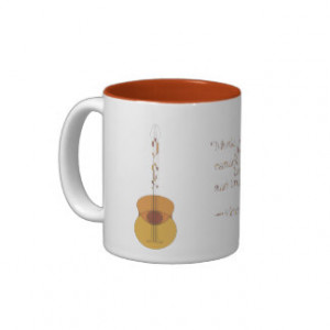 Guitar - music quote Two-Tone coffee mug