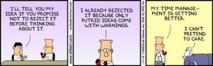 Time-wasting meetings is a pretty common topic featured in Dilbert ...