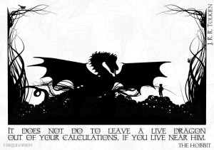The Hobbit Illustrated Quote A5 Canvas Print J.R.R. Tolkien. £5.00 ...