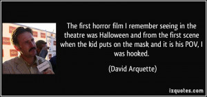 The first horror film I remember seeing in the theatre was Halloween ...