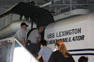 Donnie (aka PeeTee) boarded the flight simulator for a little ride