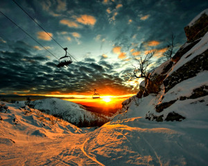 Beautiful Sunset over Mountain Wallpaper HD Image - Beautiful Sunset ...