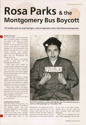 Rosa Parks Bus Boycott In Color
