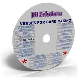 Details about 2000+ Verses and Quotes for Card Making & Decoupage CD