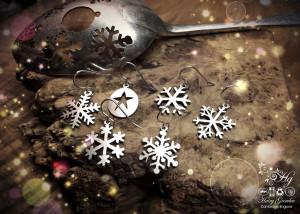 Snowflake Quotes Unique Spoon snowflake earrings