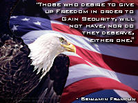 quote on Freedom and Secuity. Includes one of my best Bald Eagle ...