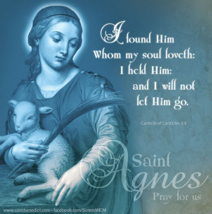 Saint Agnes the Martyr, quote.