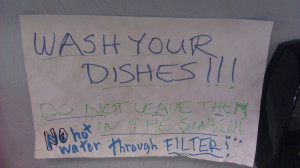 Wash Your Dishes Sign...