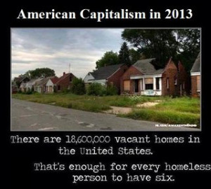 ... enough unused houses in America for each homeless person to have six