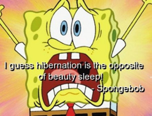 Spongebob, quotes, sayings, humor, funny quote, hibernation