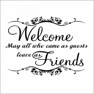 Welcome may all who came as guest quote wall decals
