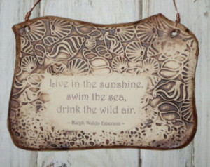 Ceramic Plaque, Wonderful Ralph Wal do Emerson Quote ...