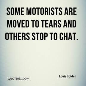 Some motorists are moved to tears and others stop to chat.